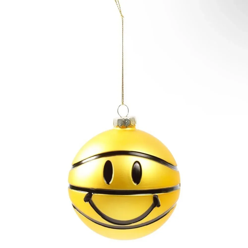MARKET | Smiley Basketball Ornament NEW IN BOX
